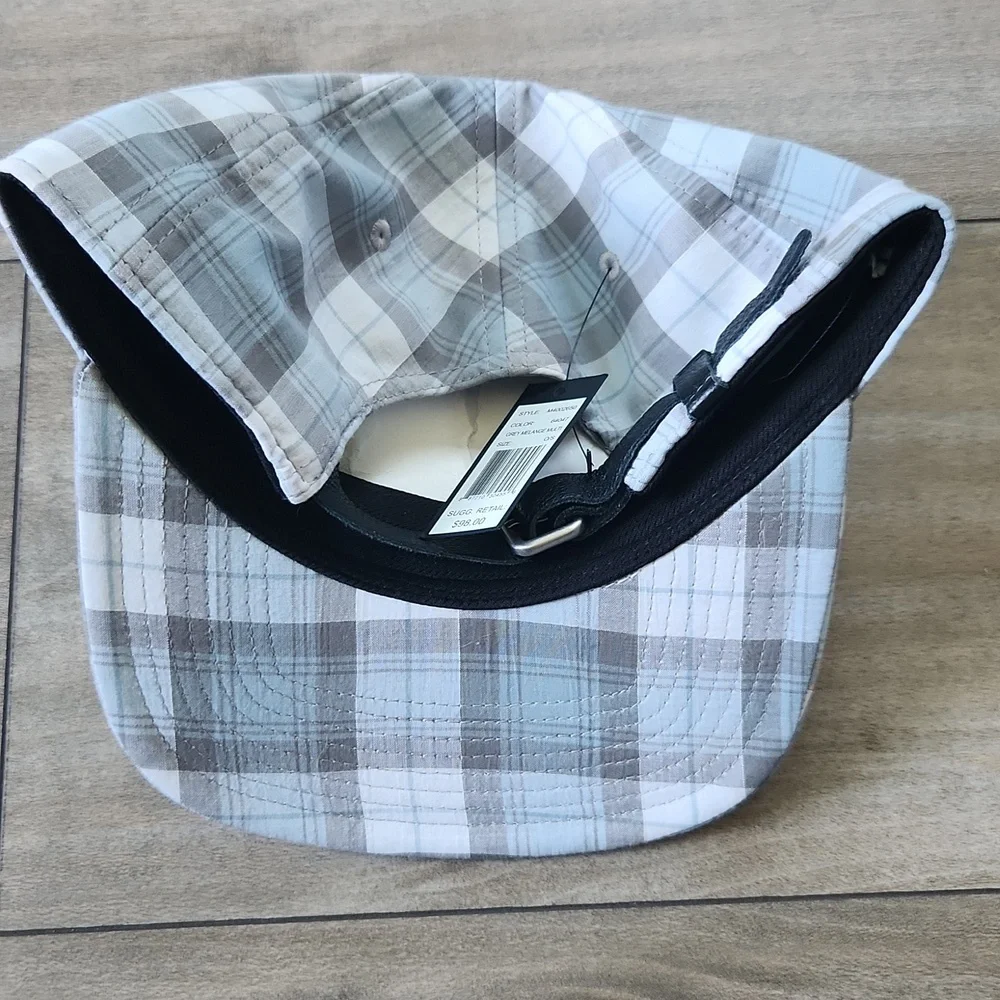 Marc Jacobs Blue Gray White Plaid Hat NwT